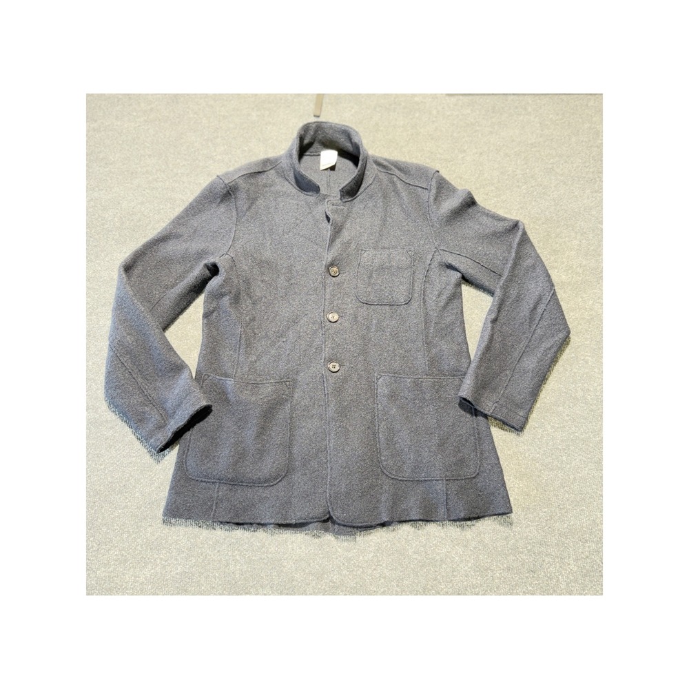 Baldwin Men's 100% Boiled Wool Jacket Size M Charcoal Gray Button Front